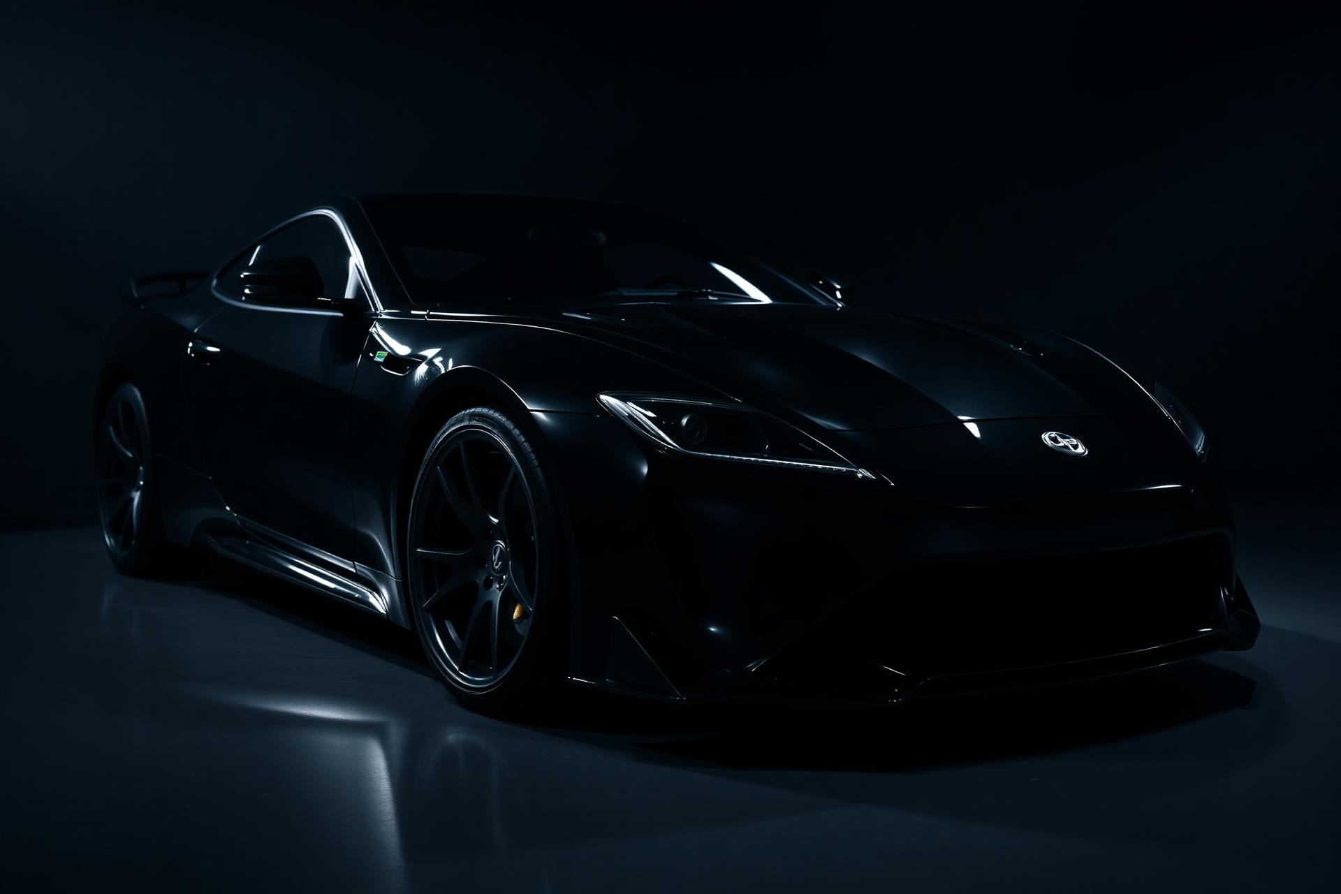 Freshly detailed luxury sports car